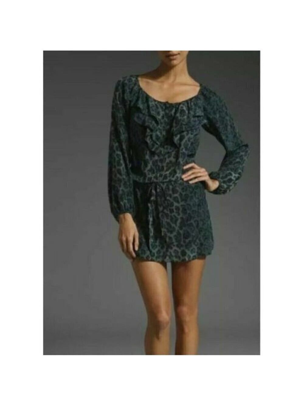 Rebecca Taylor | Printed silk tunic dress in storm cat